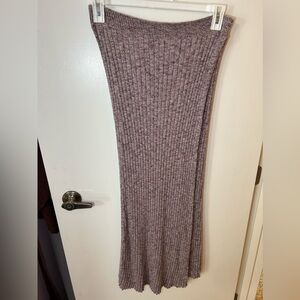 Free People Heathered Purple Faux Wrap Knit Skirt | Size L